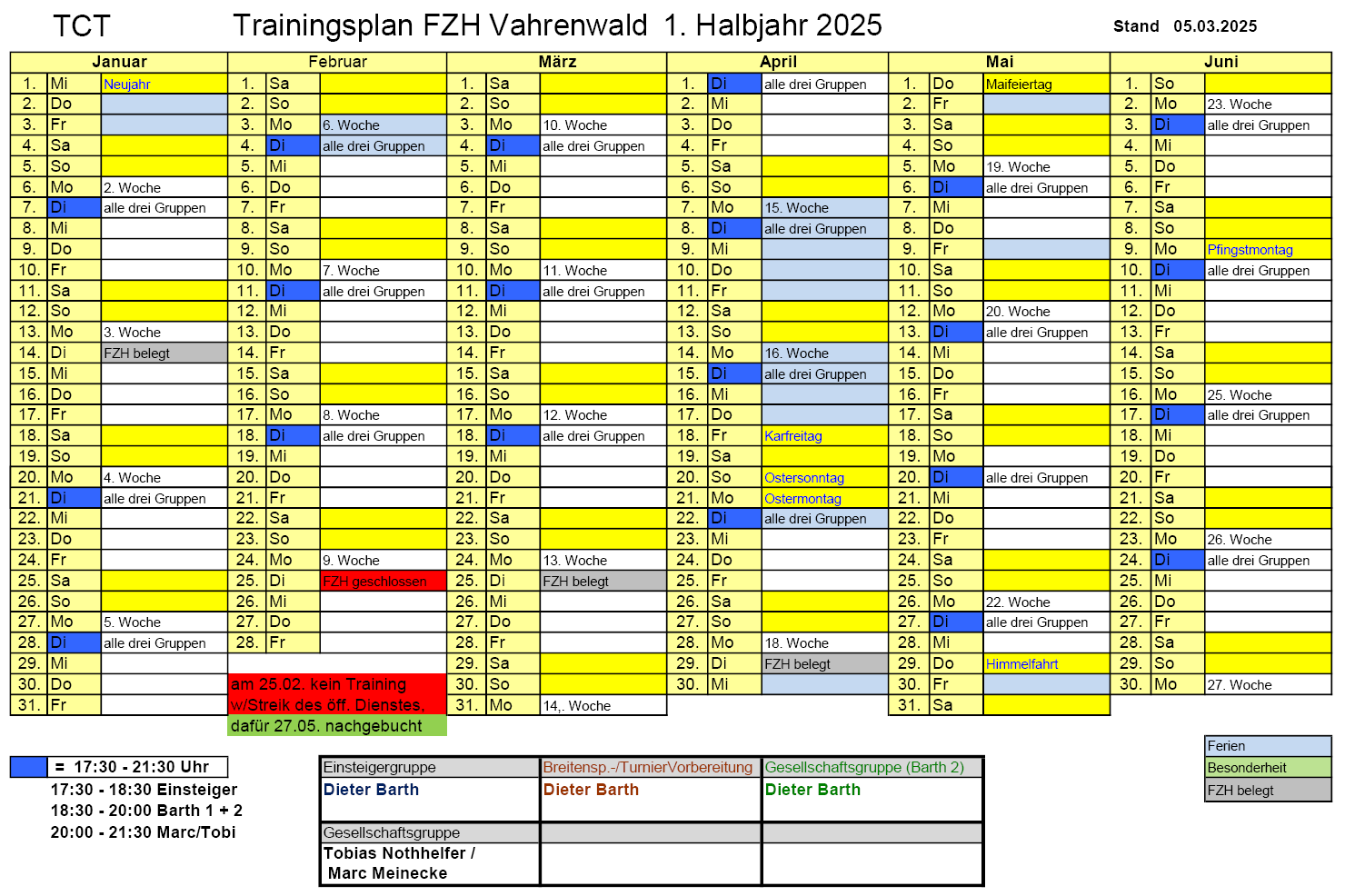 Trainingsplan 1. Halbjahr 2025 als Bild
